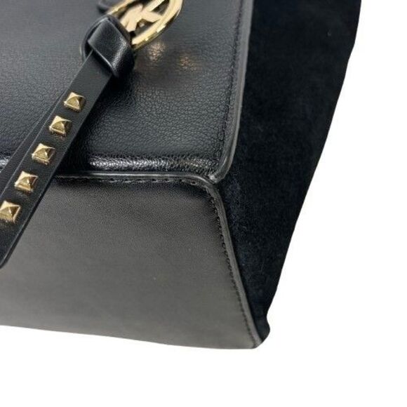 Michael Kors Kris Medium Pebbled Suede Leather Satchel Handbag Crossbody $358 - Picture 11 of 16